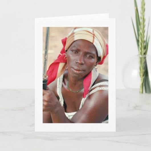 カード、"バンジュル、ガンビア、西アフリカ、バナナ販売人" カード (正面)