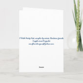 カード、パーティーの帽子が付いている実験室 カード (裏面)