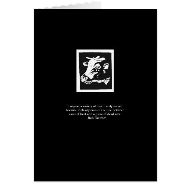 カード: ビーフ/完全に牛の切口 (正面)