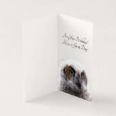 カード – フクロウ誕生日 (内部)