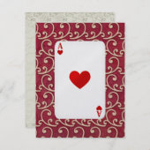 カード/ブリッジパーティー- SRF 招待状 (正面/裏面)