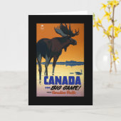 カード、ポストカードにカナダのヴィンテージ旅行のポスター カード (黄色い花)