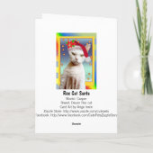 カード|レックス猫のサンタの猫の鳴き声のクリスマス シーズンカード (裏面)