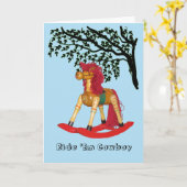 カード – ロッキングホース (黄色い花)