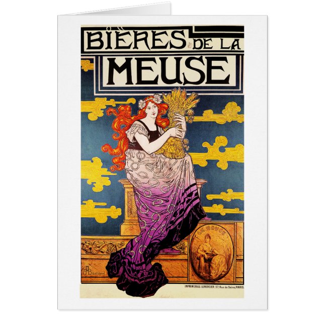 カード：ヴィンテージアート – "Bieres de la Meuse" (正面)