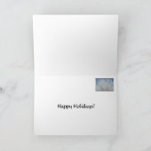 カード-休日: 曇らされた木の美しい写真 シーズンカード (内部)