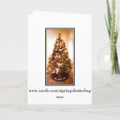カード-休日: 飾られたクリスマスツリー シーズンカード (裏面)