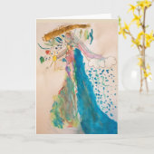 カード – 宇宙を持つ母なる神 (黄色い花)