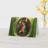 カード: 布、メキシコのグアダルペの私達の女性 カード (黄色い花)