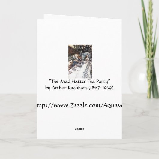 カード: 帽子屋のお茶会-不思議の国のアリス カード (裏面)