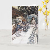 カード: 帽子屋のお茶会-不思議の国のアリス カード (黄色い花)