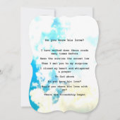 カード – 「彼の愛を知っているか」 (正面)