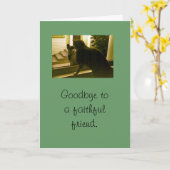 カード – 悔やみや弔慰 – 忠実な友人に別れ (黄色い花)