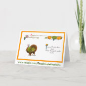 カード – 感謝祭ヴィンテージ挨拶 (裏面)