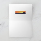 カード: 日没の日の出の感動的なメッセージ カード (内部)