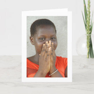 カード、"朱色の服の女の子" カード