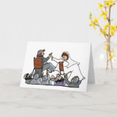 カード: 椅子のダンス カード (黄色い花)