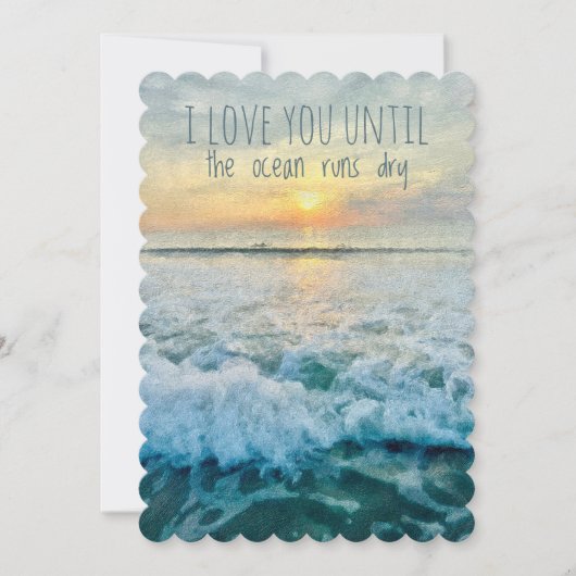 カード:海が乾くまで愛し走ている 招待状 (正面)