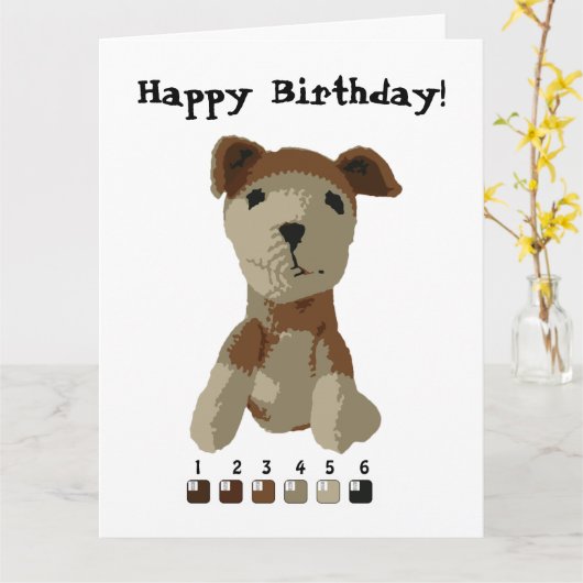 カード – 番号絵を描別のおもちゃ (黄色い花)