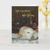 カード – 眠っている犬は生き物ではない (黄色い花)