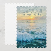 カード: 私はあなたを愛している。海が枯れるまで 招待状 (正面/裏面)