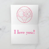 カード: 私は-ピンクのハート愛します シーズンカード (内部)