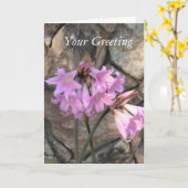 カード – -空白のピンクレディース (黄色い花)