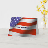 カード-米国旗 カード (黄色い花)