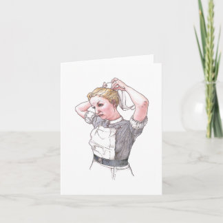 カード-義務のために服を着ているミドルセックスの病院のナース カード