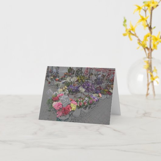 カード - 花市場 (黄色い花)