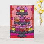 カード-菓子およびハッピーバースデー カード (黄色い花)