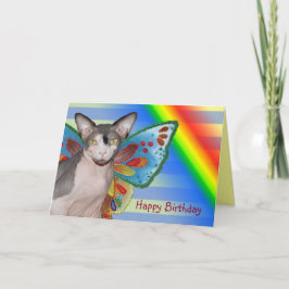 カード|誕生日の虹猫の妖精 カード