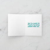 カード、「近づく懸命」 サンキューカード (内部)