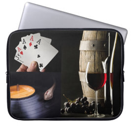 カード、音楽&ワインまたはあなたの写真のカスタム袖 ラップトップスリーブ