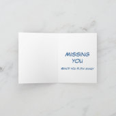 カード – 飛行中の鳥のグラフィック (内部)