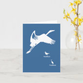 カード – 飛行中の鳥 (黄色い花)
