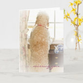 -カード-飼い犬を恋しく思います カード (黄色い花)