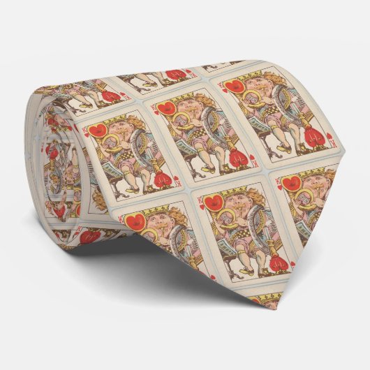 カード(1889年)を遊ぶハートのヴィンテージ王 ネクタイ (ロール)