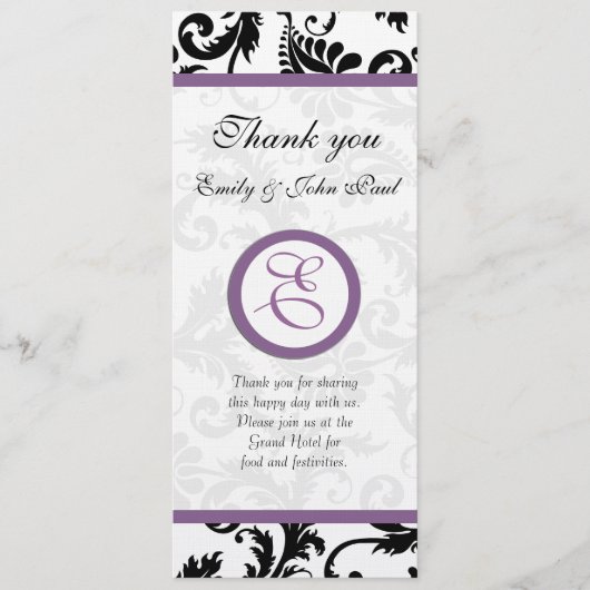 カード#2の結婚式 プログラム (正面)