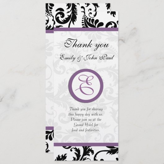 カード#2の結婚式 プログラム (正面/裏面)