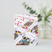 カード–316501カード遊デックトランプのポーカーゲームカジノfou ポストカード (スタンド正面)