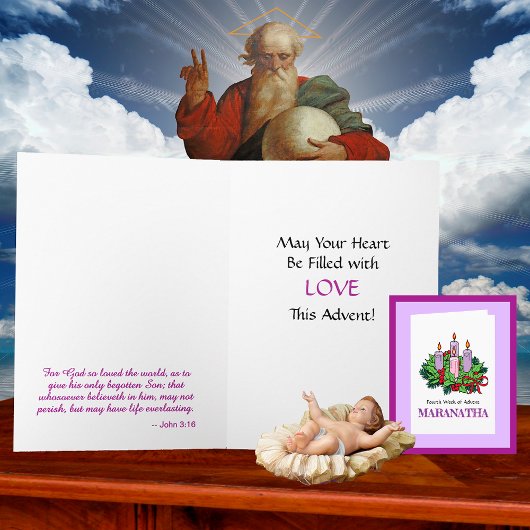 カード#4の4のアドベント(4番目の週) カード