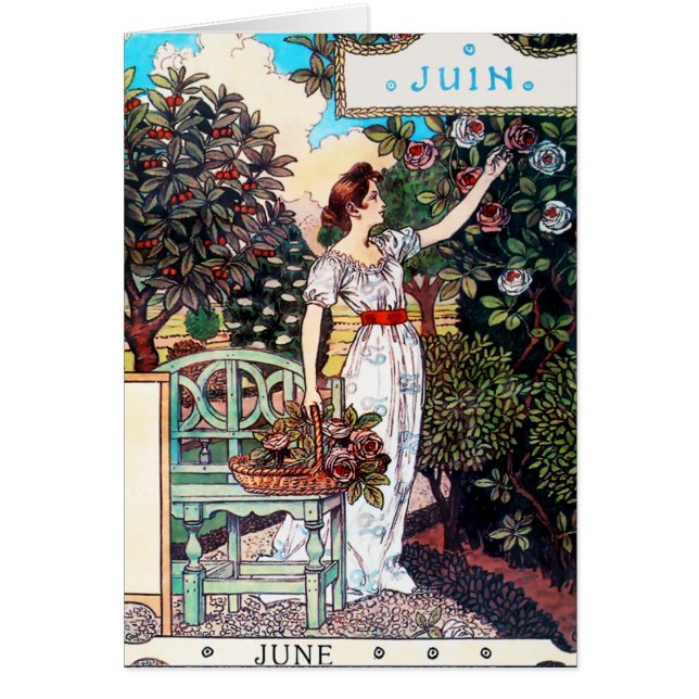 カード： 6月の月 – Juin (正面)