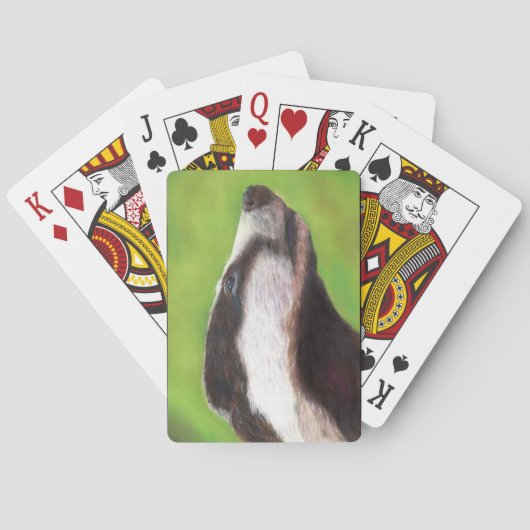 カード(A332)を遊んでいるアナグマ トランプ (裏面)
