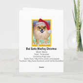 カード Bad Santa Woofing Christmas (裏面)