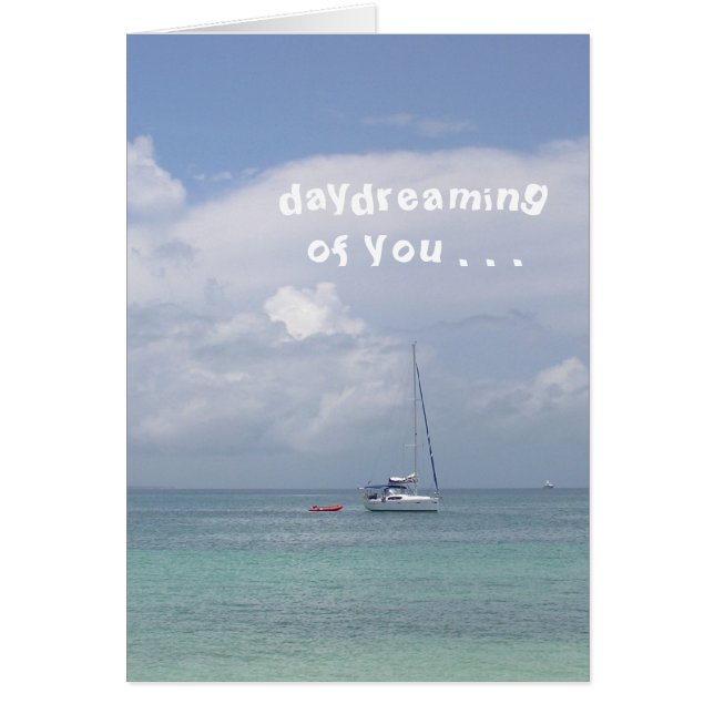 カード「Daydreaming of You」(ボートカリブのに乗る) (正面)