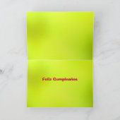 カード- Feliz Cumpleañosのmiのamor - Roja yのamarilla カード (内部)