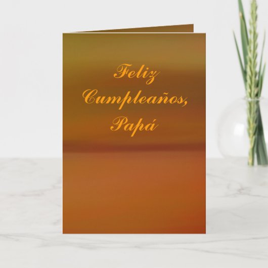 カード – Feliz Cumpleanos – パパ (正面)