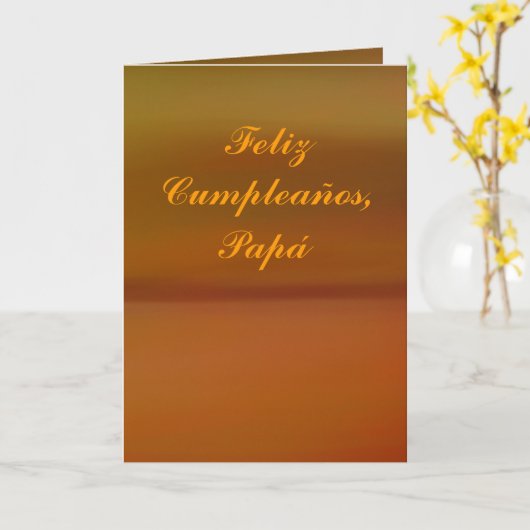 カード – Feliz Cumpleanos – パパ (黄色い花)