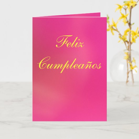 カード- Feliz Cumpleaños -ローザ カード (黄色い花)